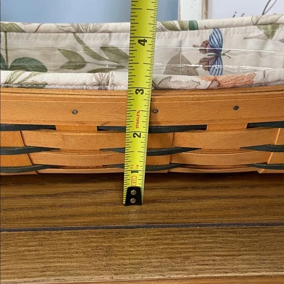 Longaberger Heartland Collection Hand woven muffin basket with fabric liner and - Picture 10 of 11